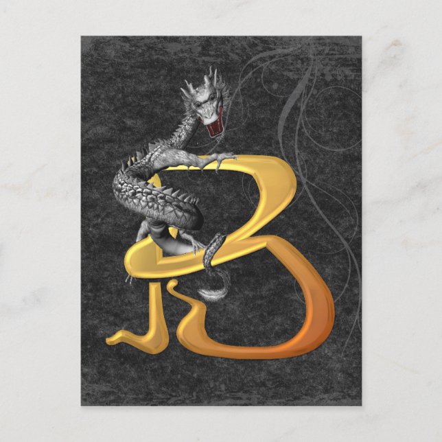 Dragonlore Initial B Vykort (Framsida)