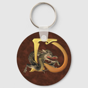 Dragonlore märka med sina initialer D Nyckelring