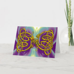 DRAGONLOVE /CELTIC KNOT DRAGONS Alla hjärtans dag Helgkort