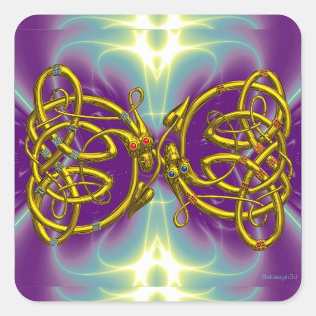 DRAGONLOVE FYRKANTIGT KLISTERMÄRKE (Framsida)