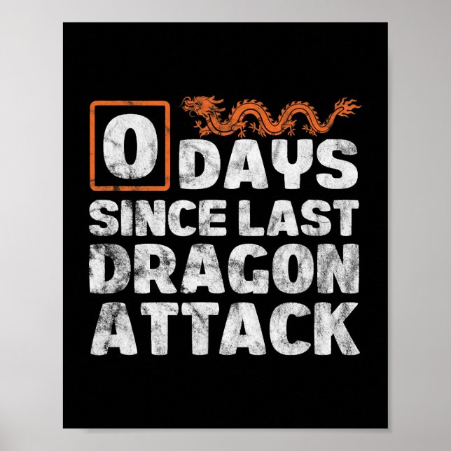 Dragons 0 dagar sedan senaste Dragon Attack avtryc Poster (Framsidan)