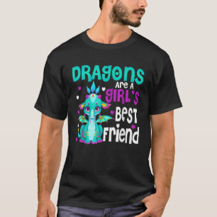 Dragons är en flickas bästa vänner flickor t shirt