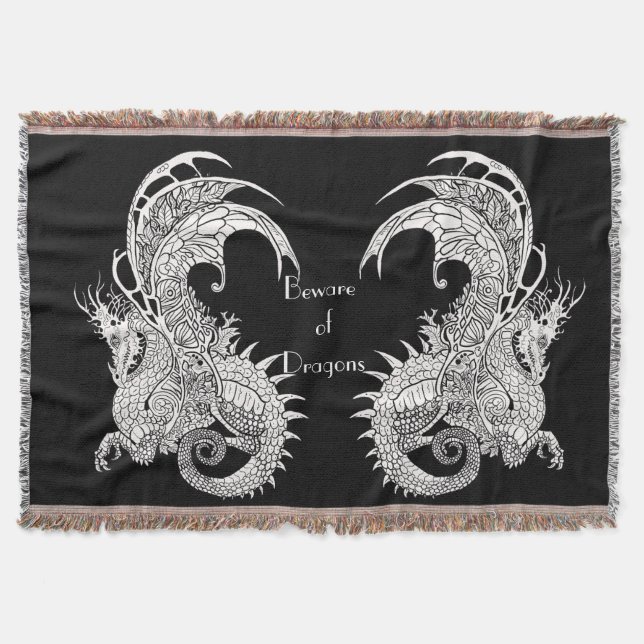 Dragons Art nouveau stil Filt (Framsidan)