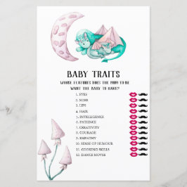Dragons Baby Traits Baby Shower-spel