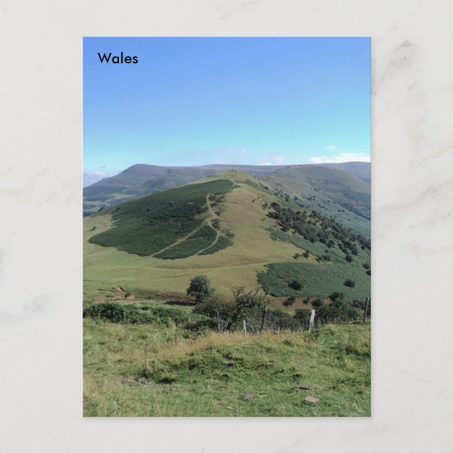 Dragons back, Brecon Beacons, Wales Vykort (Framsida)