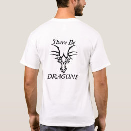Dragons Black Silhouette Dragon Skull T Shirt