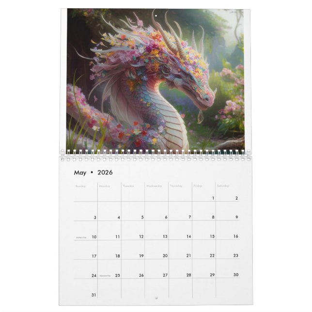 Dragons Calendar Kalender (May 2026)