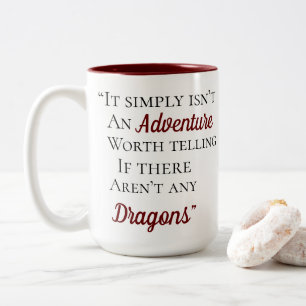 Dragons-citat Två-Tonad Mugg
