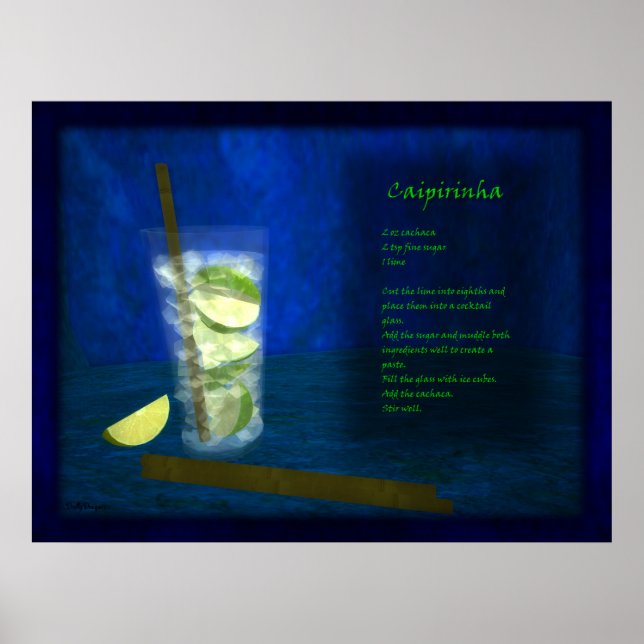 Dragons Cocktail Pub: Caipirinha Poster (Framsidan)