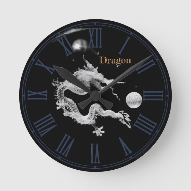 Dragons & Crystal Dragon Lore /Birth of the Dragon Rund Klocka (Framsida)