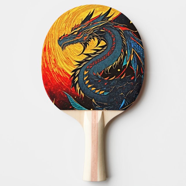 Dragons dansare - Retro Art Pingisracket (Framsidan)