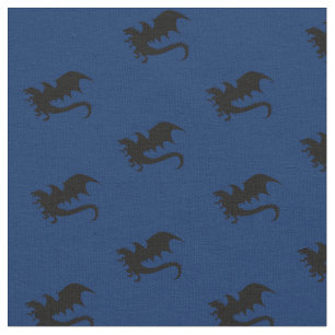 Dragons DND Silhouettes Blue Tyg
