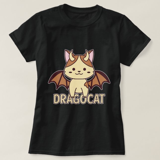 Dragons Dragocat Cat Dragon Dragon Sayer Dungeon T Shirt (Design framsida)