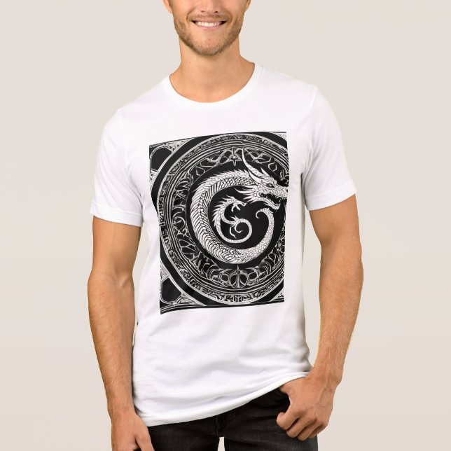 "Dragon's Fury: Fierce Graphic Tee" T Shirt (Framsida)
