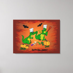 Dragons - Happy halloween! I dag ska jag laga mat Canvastryck
