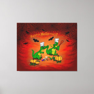 Dragons - Happy halloween! I dag ska jag laga mat Canvastryck