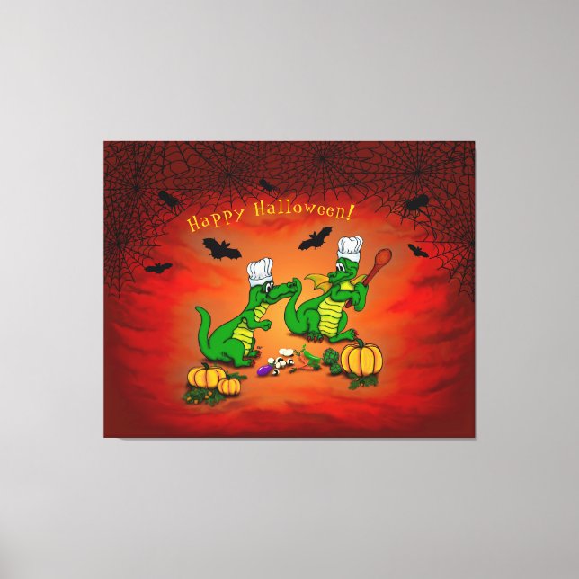 Dragons - Happy halloween! I dag ska jag laga mat Canvastryck (Framsida)