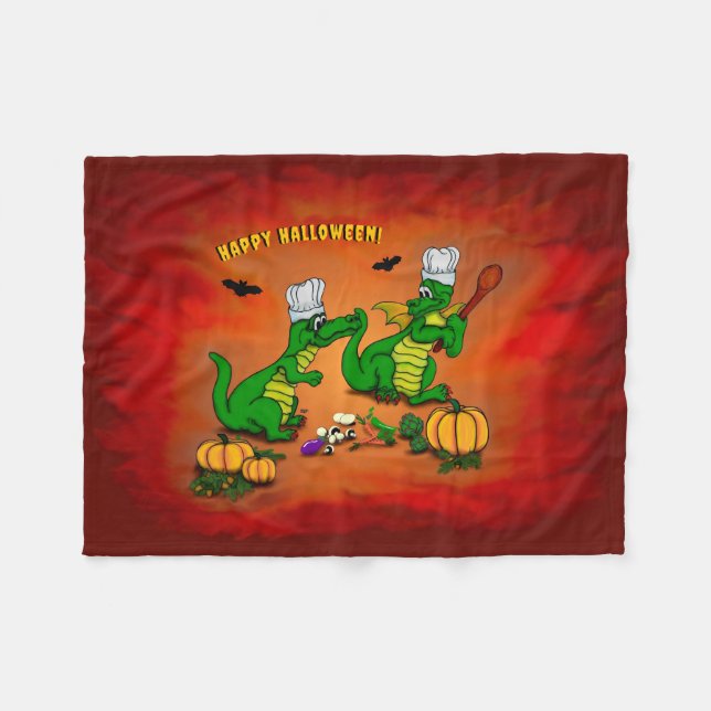 Dragons - Happy halloween! I dag ska jag laga mat Fleecefilt (Framsidan (Horisontell))