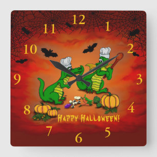 Dragons - Happy halloween! I dag ska jag laga mat Fyrkantig Klocka