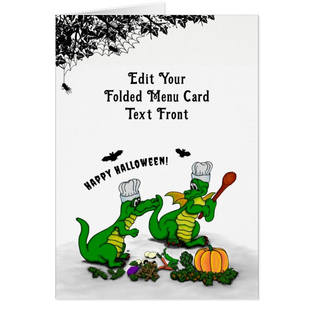 Dragons - Happy halloween! I dag ska jag laga mat Hälsningskort (Framsidan)