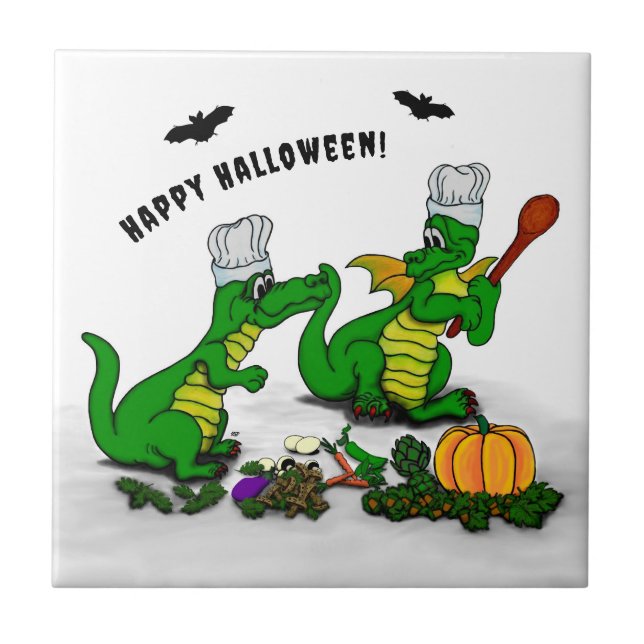 Dragons - Happy halloween! I dag ska jag laga mat Kakelplatta (Framsidan)