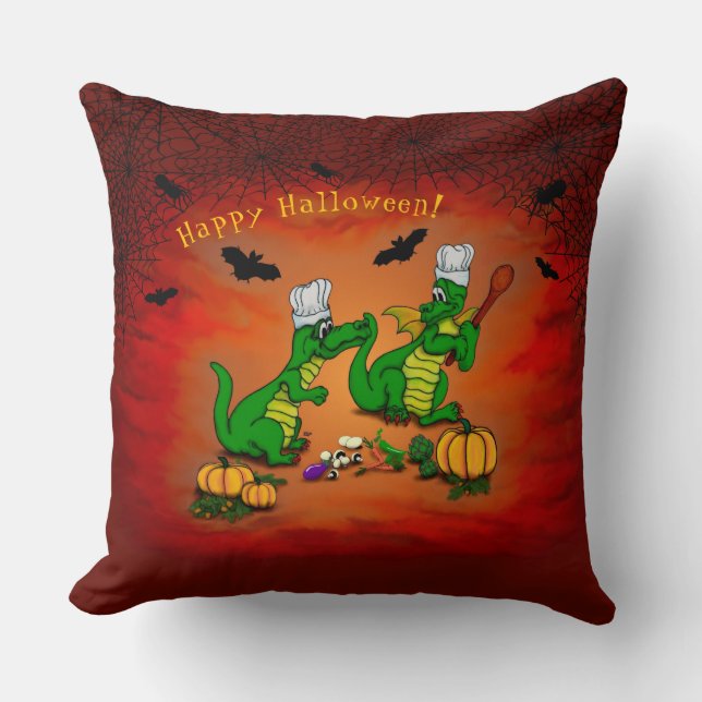 Dragons - Happy halloween! I dag ska jag laga mat Kudde (Framsida)