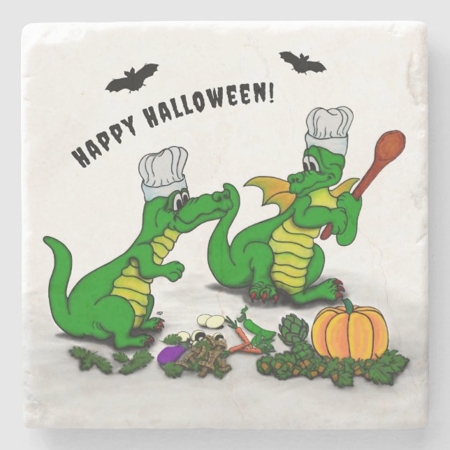 Dragons - Happy halloween! I dag ska jag laga mat Stenunderlägg (Framsidan)