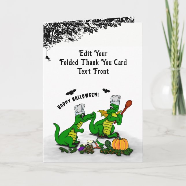 Dragons - Happy halloween! I dag ska jag laga mat Tack Kort (Framsida)