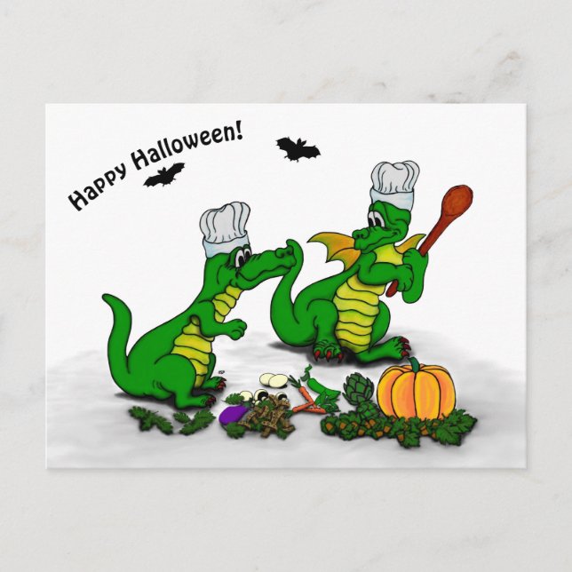 Dragons - Happy halloween! I dag ska jag laga mat Vykort (Framsida)