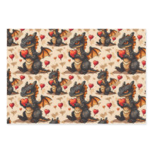 Dragons Holding Hearts Valentine Day