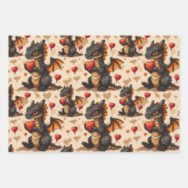 Dragons Holding Hearts Valentine Day