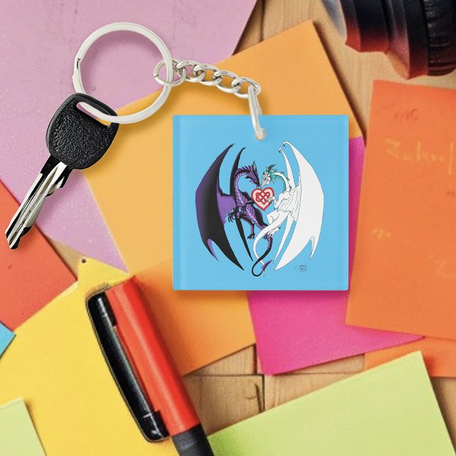 Dragons Kärlek Heart Blue (Skapare uppladdad)