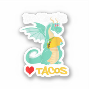 Dragons Kärlek Tacos Klistermärken