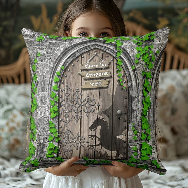 Dragons Kung Arthur Medieval Dragon Door Kudde (Skapare uppladdad)