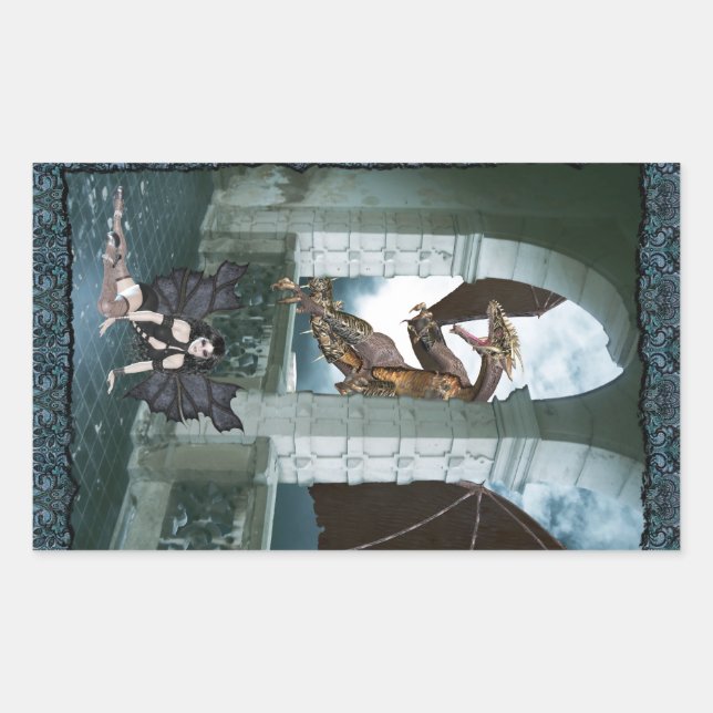 Dragon's Lair Rektangulärt Klistermärke (Framsida)