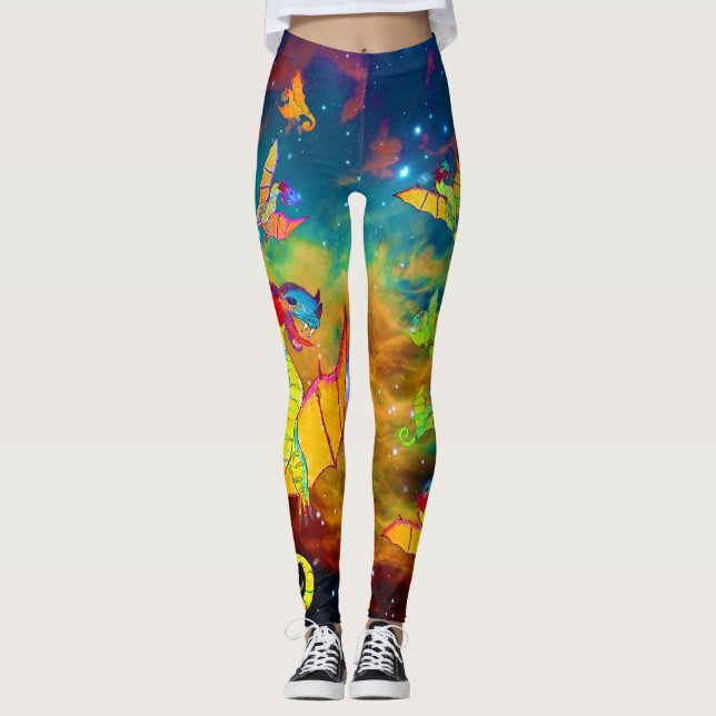 Dragons & Monsters Michalls Art Leggings (Framsida)