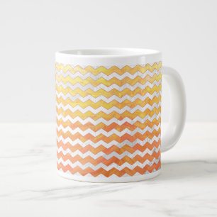 Dragons Öga Orange Chevron Mönster Jumbo Mugg