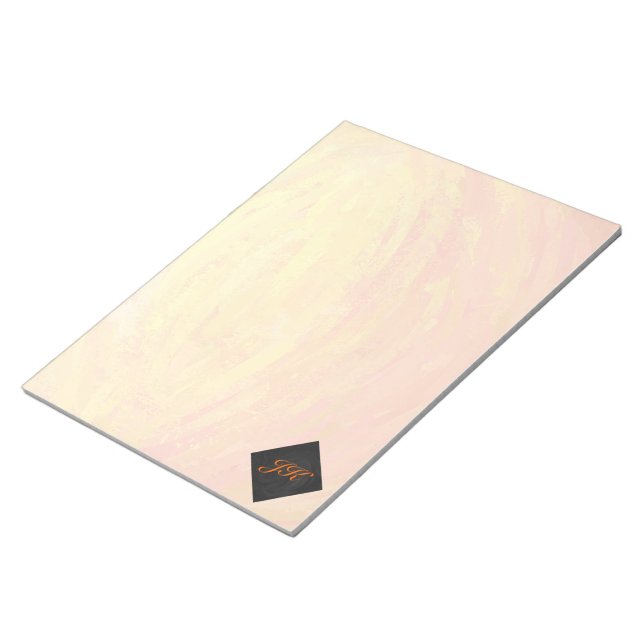 Dragons Öga Orange och Black Monogram Anteckningsblock (Vinklad)