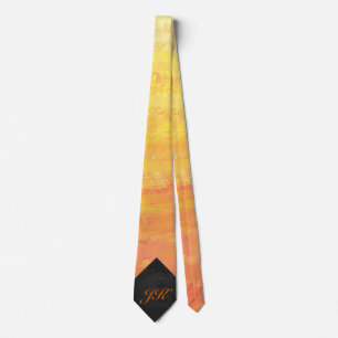 Dragons Öga Orange och Black Monogram Slips
