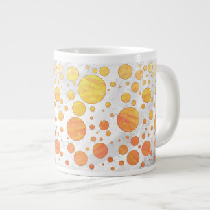Dragons Öga Orange Polka Dot Mönster Jumbo Mugg