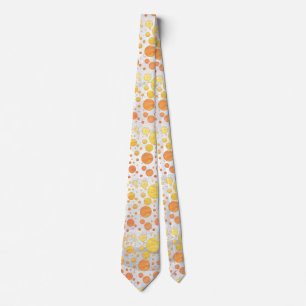 Dragons Öga Orange Polka Dot Mönster Slips