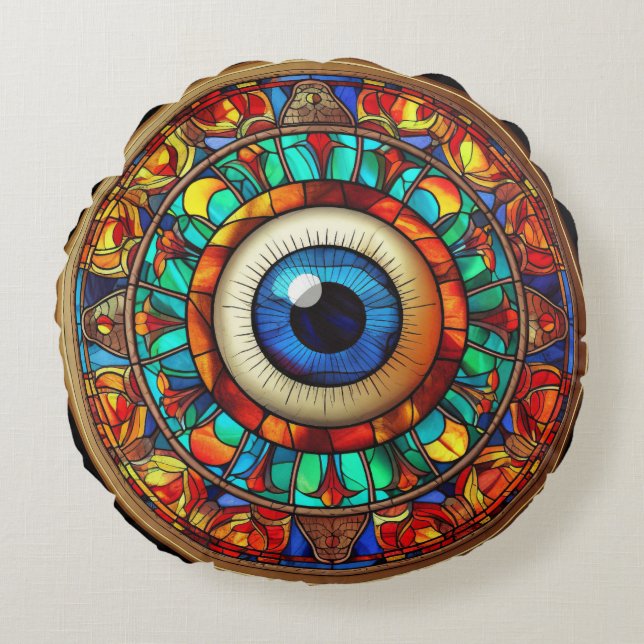 Dragons Öga Rund Kudde (Framsidan)