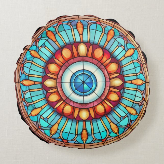 Dragons Öga Rund Kudde (Framsidan)