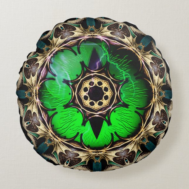 Dragons Öga Rund Kudde (Framsidan)