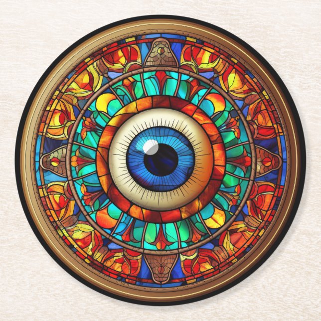 Dragons Öga Underlägg Papper Rund (Framsidan)