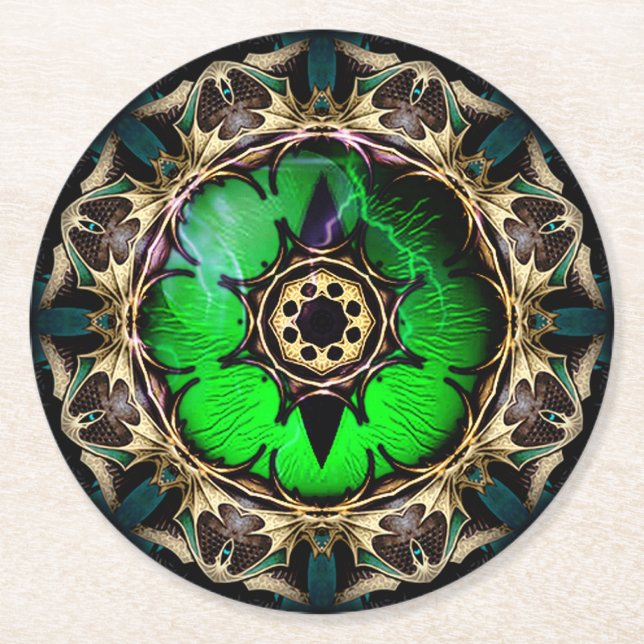 Dragons Öga Underlägg Papper Rund (Framsidan)