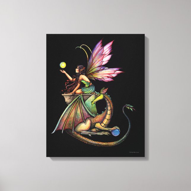 Dragons Orbs Fairy Kanvastryck (Framsida)