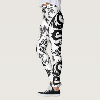 Dragons outline pattern 05.b.DOLP01 Leggings