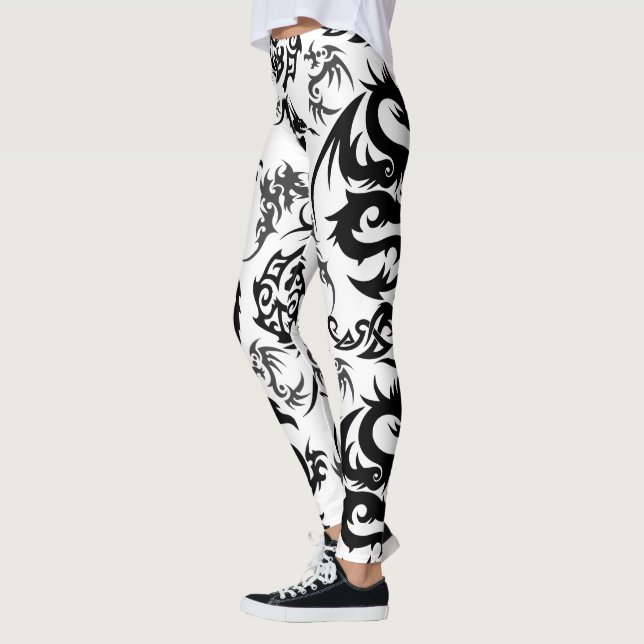 Dragons outline pattern 05.b.DOLP01 Leggings (Vänster)