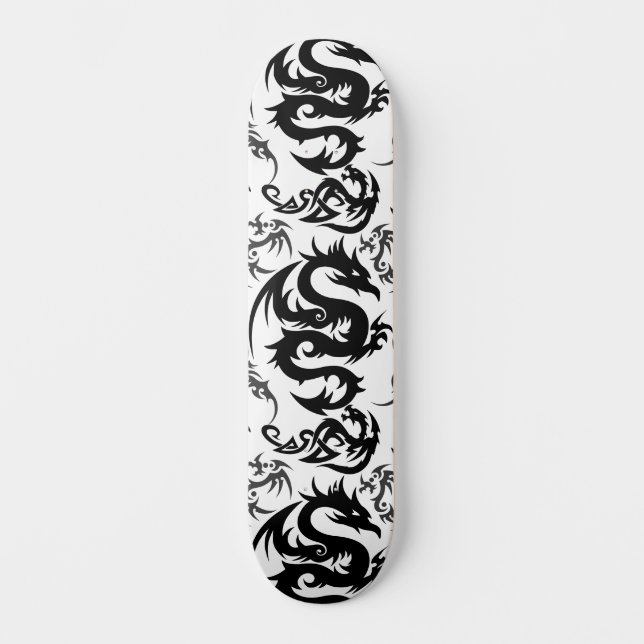 Dragons outline pattern 05.b.DOLP01 Mini Skateboard Bräda 18,5 Cm (Framsida)
